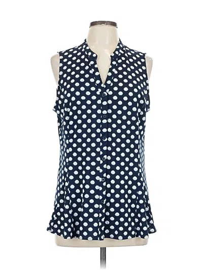 Pre-owned Charter Club Sleeveless Blouse In Blue