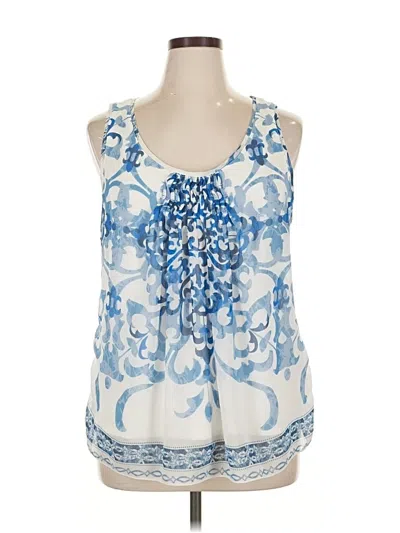 Pre-owned Charter Club Sleeveless Blouse In Blue