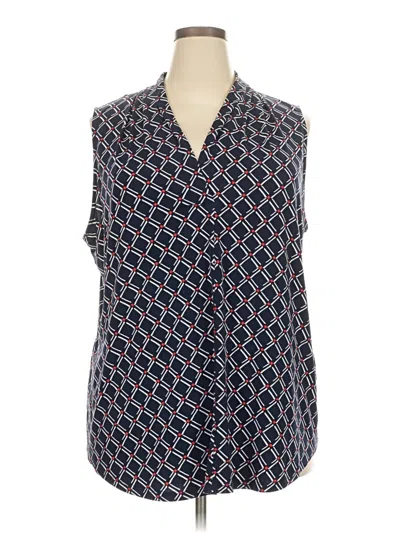 Pre-owned Charter Club Sleeveless Blouse In Blue