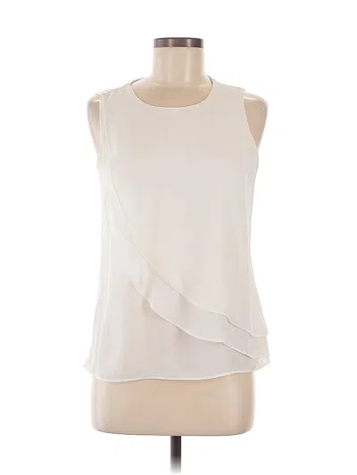 Pre-owned Charter Club Sleeveless Blouse In White