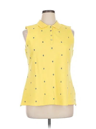 Pre-owned Charter Club Sleeveless Blouse In Yellow