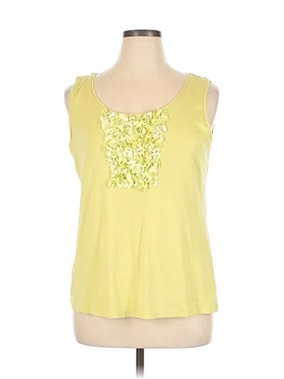 Pre-owned Charter Club Sleeveless Blouse In Yellow