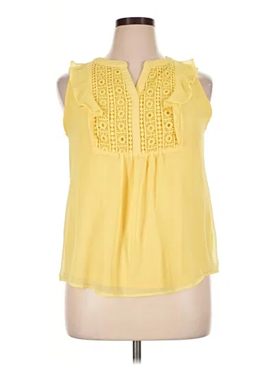 Pre-owned Charter Club Sleeveless Blouse In Yellow