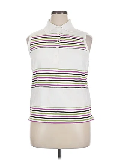 Charter Club Sleeveless Button Down Shirt In White