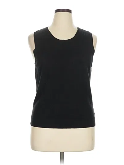 Pre-owned Charter Club Sleeveless Top Black Scoop Neck Tops