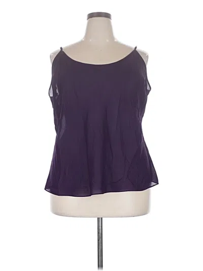 Pre-owned Charter Club Sleeveless Top Purple Scoop Neck Tops