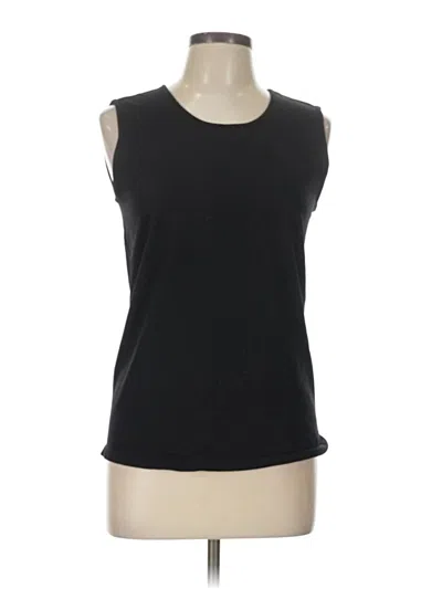 Pre-owned Charter Club Sleeveless T-shirt In Black