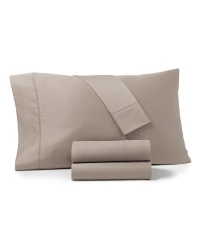 Charter Club Solid 550 Thread Count 100% Cotton 3-pc. Sheet Set, Twin, Exclusively At Macy's In Brown