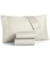 Charter Club Solid 550 Thread Count 100% Cotton 3-pc. Sheet Set, Twin Xl, Exclusively At Macy's In White