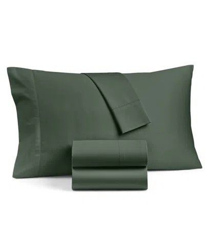 Charter Club Solid 550 Thread Count 100% Cotton 3-pc. Sheet Set, Twin, Exclusively At Macy's In Green