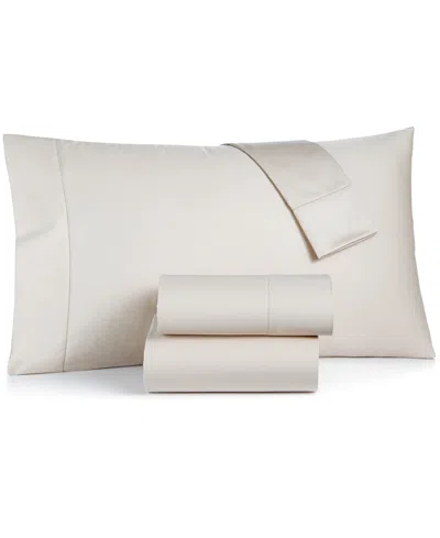 Charter Club Solid 550 Thread Count 100% Cotton 3-pc. Sheet Set, Twin Xl, Exclusively At Macy's In Parchment