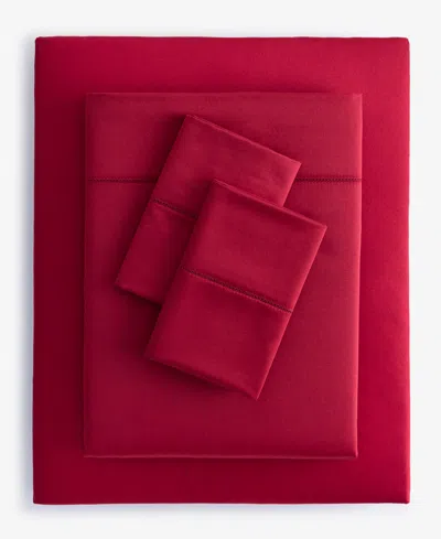 Charter Club Solid 550 Thread Count 100% Cotton 4-pc. Sheet Set, California King, Exclusively At Macy's In Red