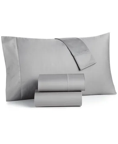 Charter Club Solid 550 Thread Count 100% Cotton 4-pc. Sheet Set, Full, Exclusively At Macy's In Smoke