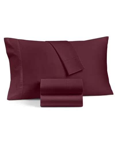 Charter Club Solid 550 Thread Count 100% Cotton 4-pc. Sheet Set, Full, Exclusively At Macy's In Red
