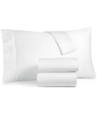 Charter Club Solid 550 Thread Count 100% Cotton 4-pc. Sheet Set, Queen, Exclusively At Macy's In White