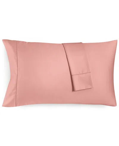 Charter Club Solid 550 Thread Count 100% Cotton Pillowcase Pair, Standard, Exclusively At Macy's In Coral