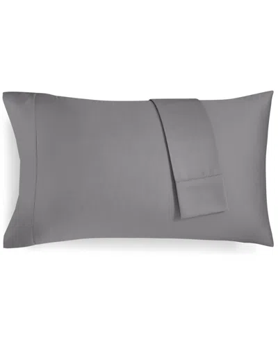 Charter Club Solid 550 Thread Count 100% Cotton Pillowcase Pair, Standard, Created For Macy's In Stone