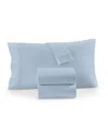 Charter Club Solid Flannel Cotton 3-pc. Sheet Set, Twin, Exclusively At Macy's In Light Blue