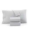 Charter Club Solid Flannel Cotton 4-pc. Sheet Set, Full, Exclusively At Macy's In Silver