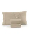 Charter Club Solid Flannel Cotton 4-pc. Sheet Set, King, Exclusively At Macy's In Taupe