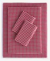 Charter Club Solid Flannel Cotton 4-pc. Sheet Set, King, Exclusively At Macy's In Red