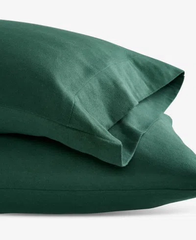 Charter Club Solid Flannel Pillowcase Set, Standard, Exclusively At Macy's In Green