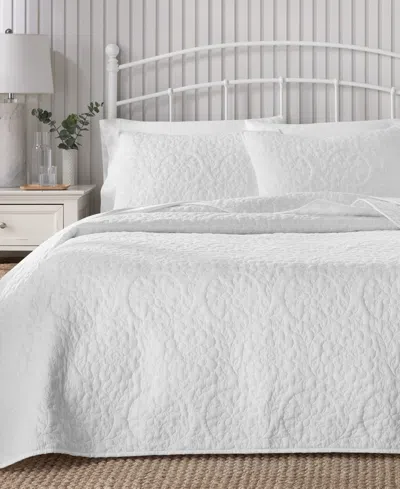 Charter Club Suzani Embroidery 3-pc. Quilt Set, King, Exclusively At Macy's In White