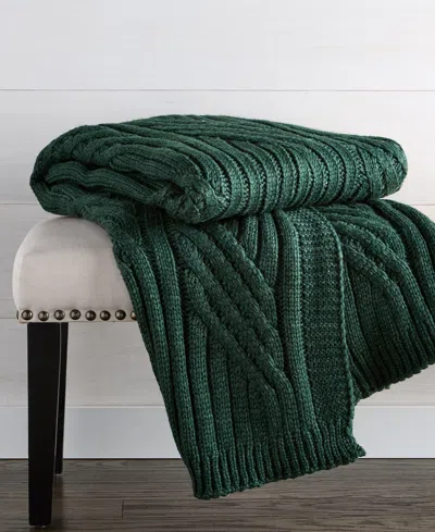 Charter Club Sweater-knit Throw, 50" X 60", Macy's Exclusive In Green