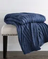 Charter Club Sweater-knit Throw, 50" X 60", Macy's Exclusive In Blue