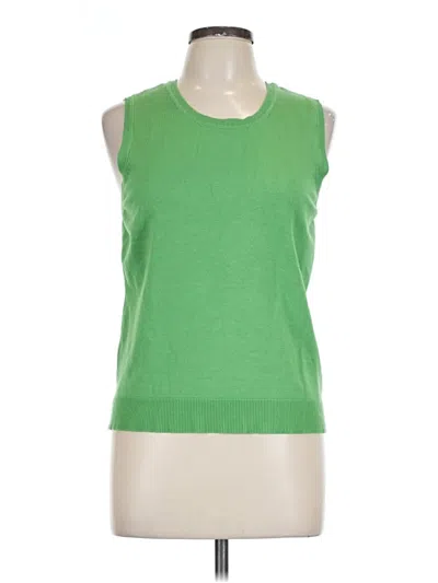 Pre-owned Charter Club Sweater Vest In Green