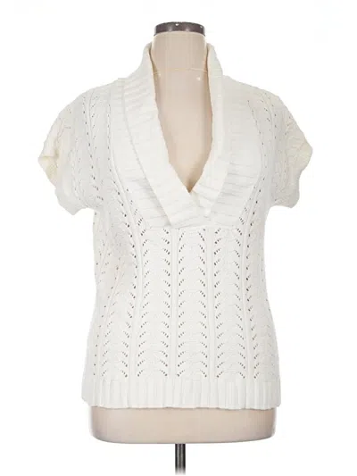 Pre-owned Charter Club Sweater Vest In Ivory
