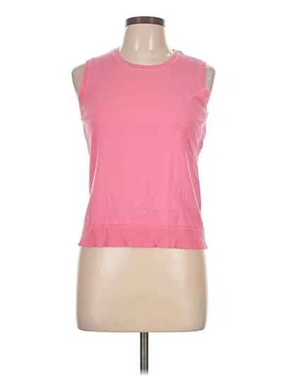 Pre-owned Charter Club Sweater Vest In Pink