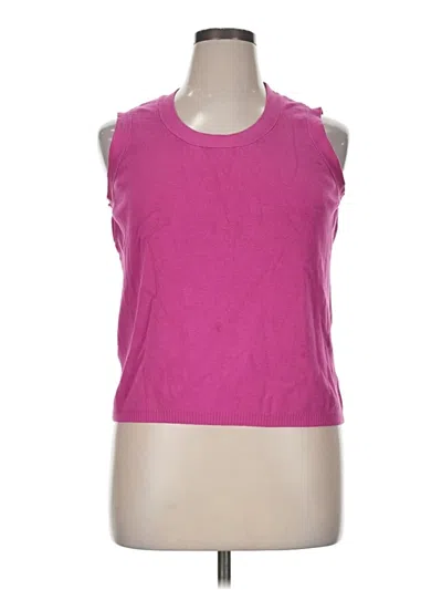 Pre-owned Charter Club Sweater Vest In Pink