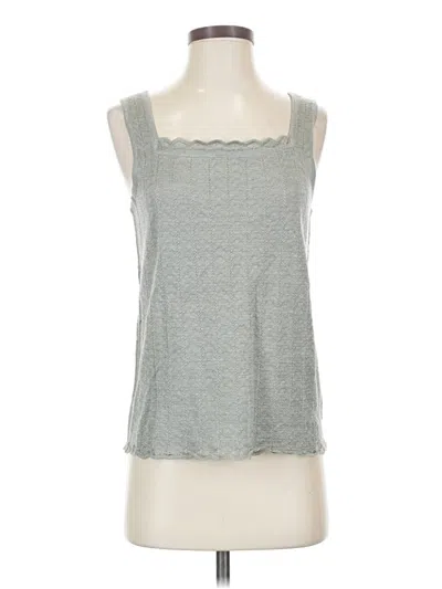 Pre-owned Charter Club Tank Top Gray Square Neckline Tops