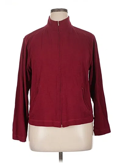 Pre-owned Charter Club Track Jacket In Burgundy