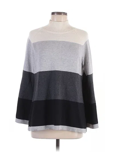 Pre-owned Charter Club Turtleneck Sweater In Gray