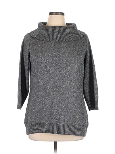 Pre-owned Charter Club Turtleneck Sweater In Gray