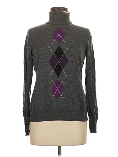 Pre-owned Charter Club Turtleneck Sweater In Gray