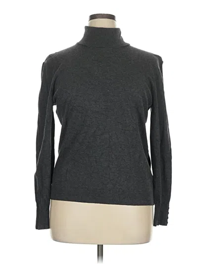 Pre-owned Charter Club Turtleneck Sweater In Gray