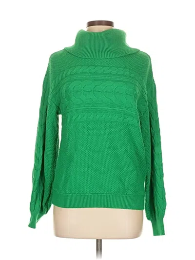 Pre-owned Charter Club Turtleneck Sweater In Green