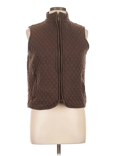 Pre-owned Charter Club Vest In Brown