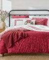 Charter Club Winter Garden Duvet Cover Sets Macys Exclusive In Red