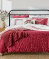 Charter Club Winter Garden Reversible 3-pc. Comforter Set, Full/queen, Macy's Exclusive In Red