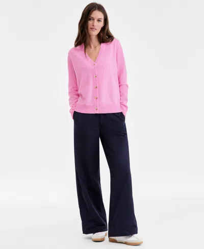Charter Club Women's 100% Cashmere Cardigan, Macy's Exclusive In Pink