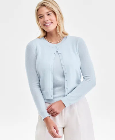 Charter Club Women's 100% Cashmere Crewneck Cardigan, Macy's Exclusive