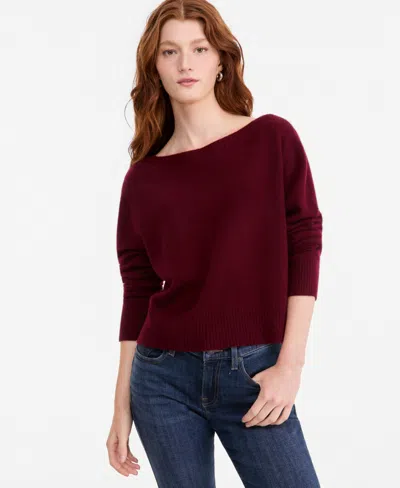 Charter Club Women's 100% Cashmere Long Sleeve Boatneck Sweater, Macy's Exclusive In Brown