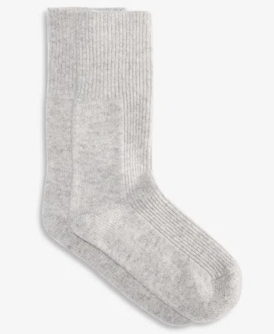 Charter Club Women's 100% Cashmere Solid Socks, Macy's Exclusive In Gray