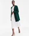 Charter Club Women's 100% Cashmere Split-hem Long Cardigan, Macy's Exclusive In Green