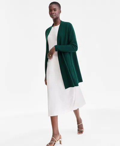 Charter Club Women's 100% Cashmere Split-hem Long Cardigan, Macy's Exclusive