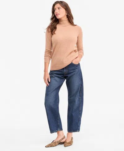 Charter Club Women's 100% Cashmere Turtleneck Sweater, Macy's Exclusive In Heather Camel